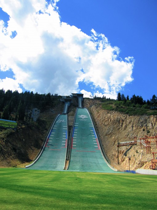 Ski jumps at olympic park Park City, Utah